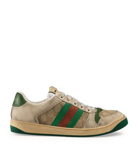 gucci ace canvas sneakers|gucci screener leather sneakers.